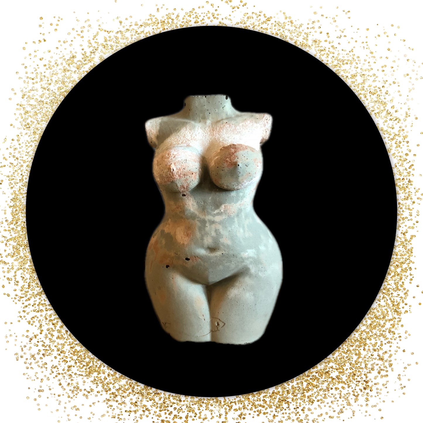 Handcrafted Concrete Woman Figure
