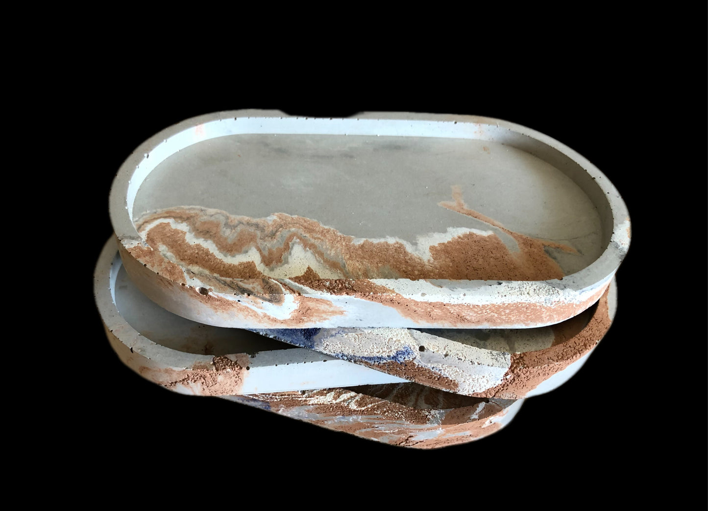 Concrete Oval Trays