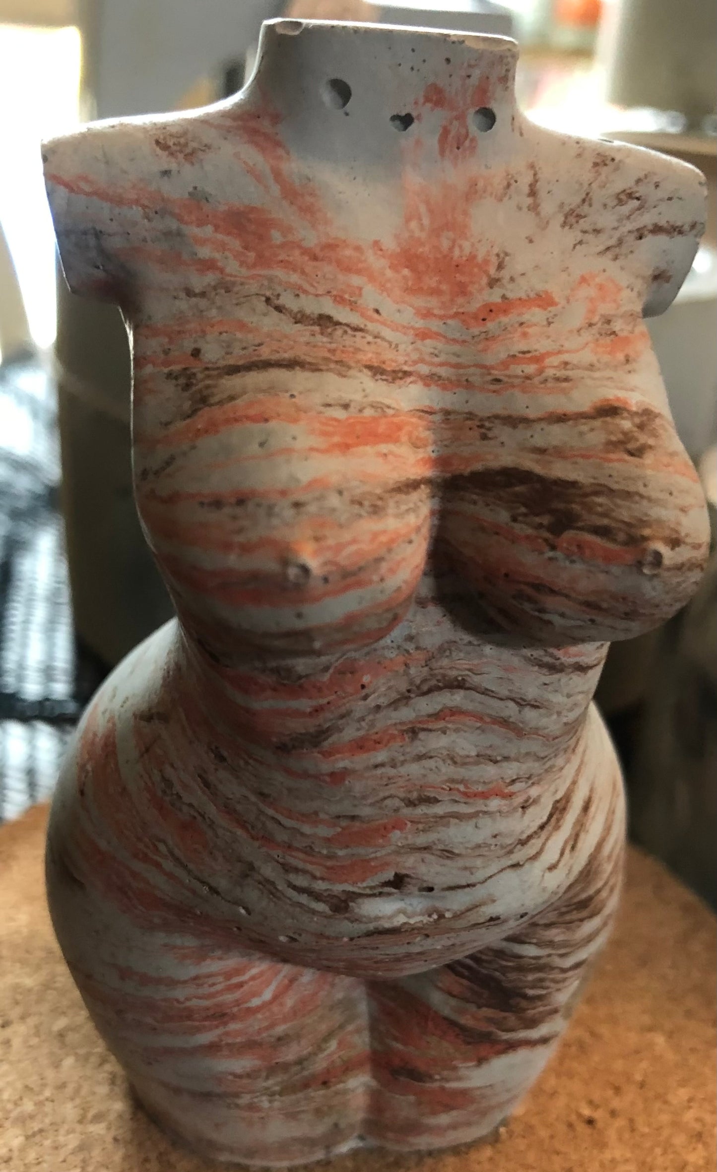 Handcrafted Concrete Woman Figure