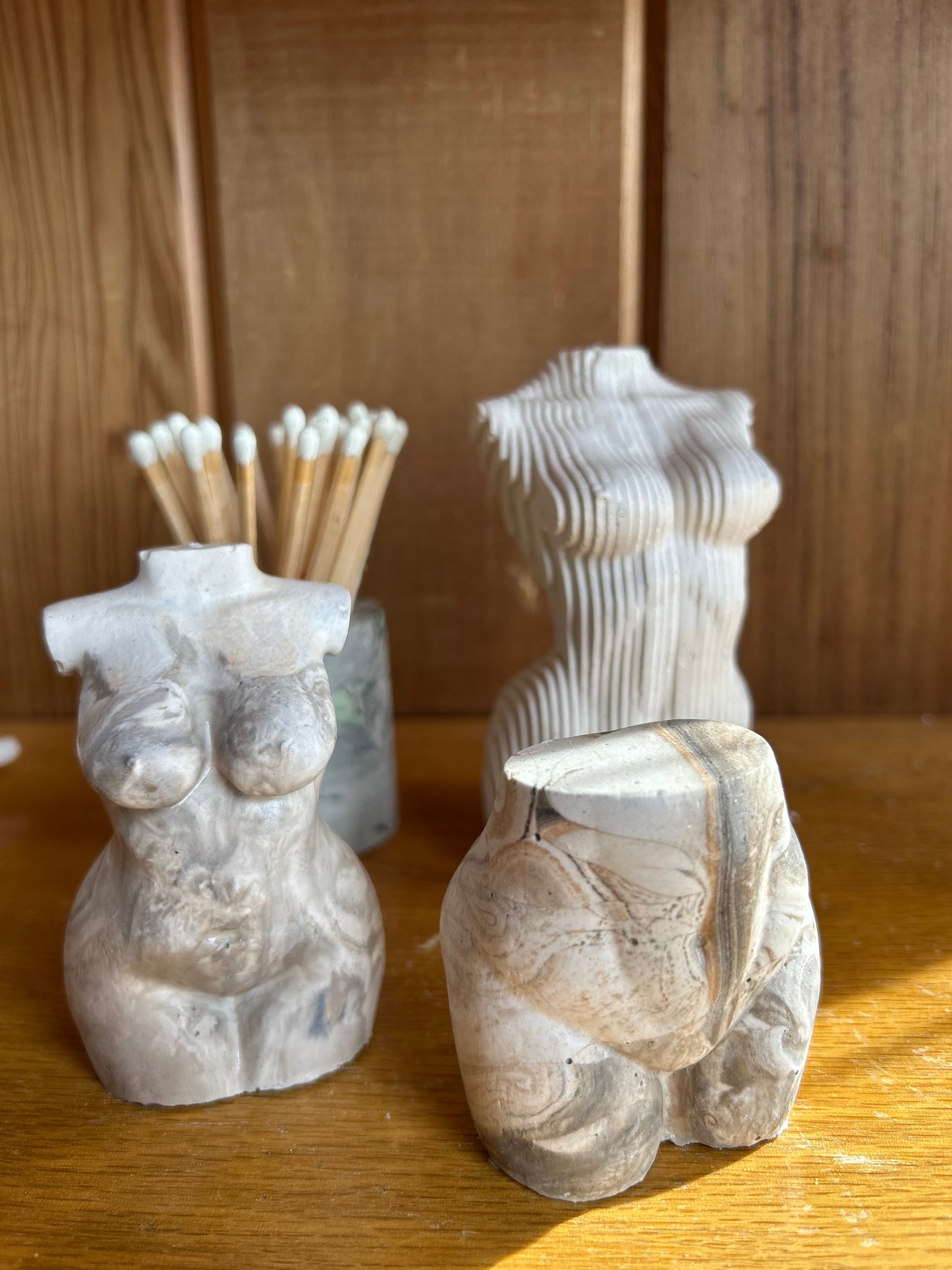 Handcrafted Concrete Woman Terrain Torso