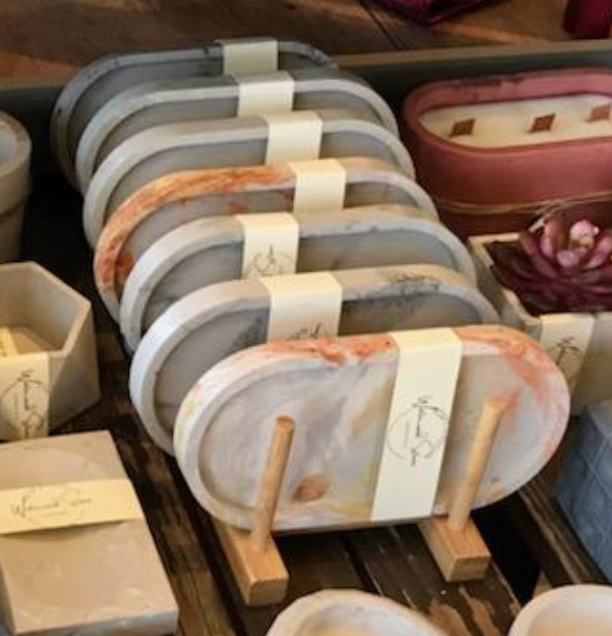 Concrete Oval Trays
