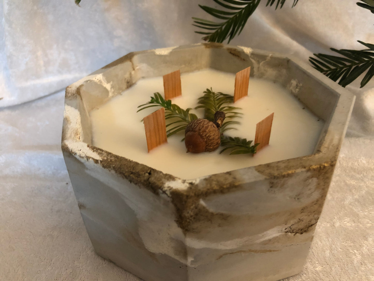 25oz Handcrafted Concrete Octagon Vessel