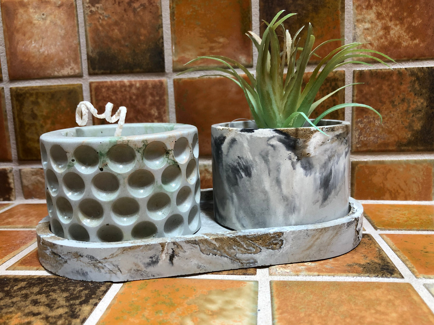 Concrete Oval Trays
