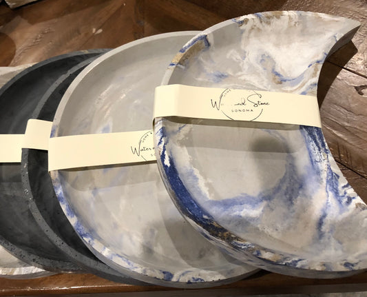 Large Concrete Moon Tray