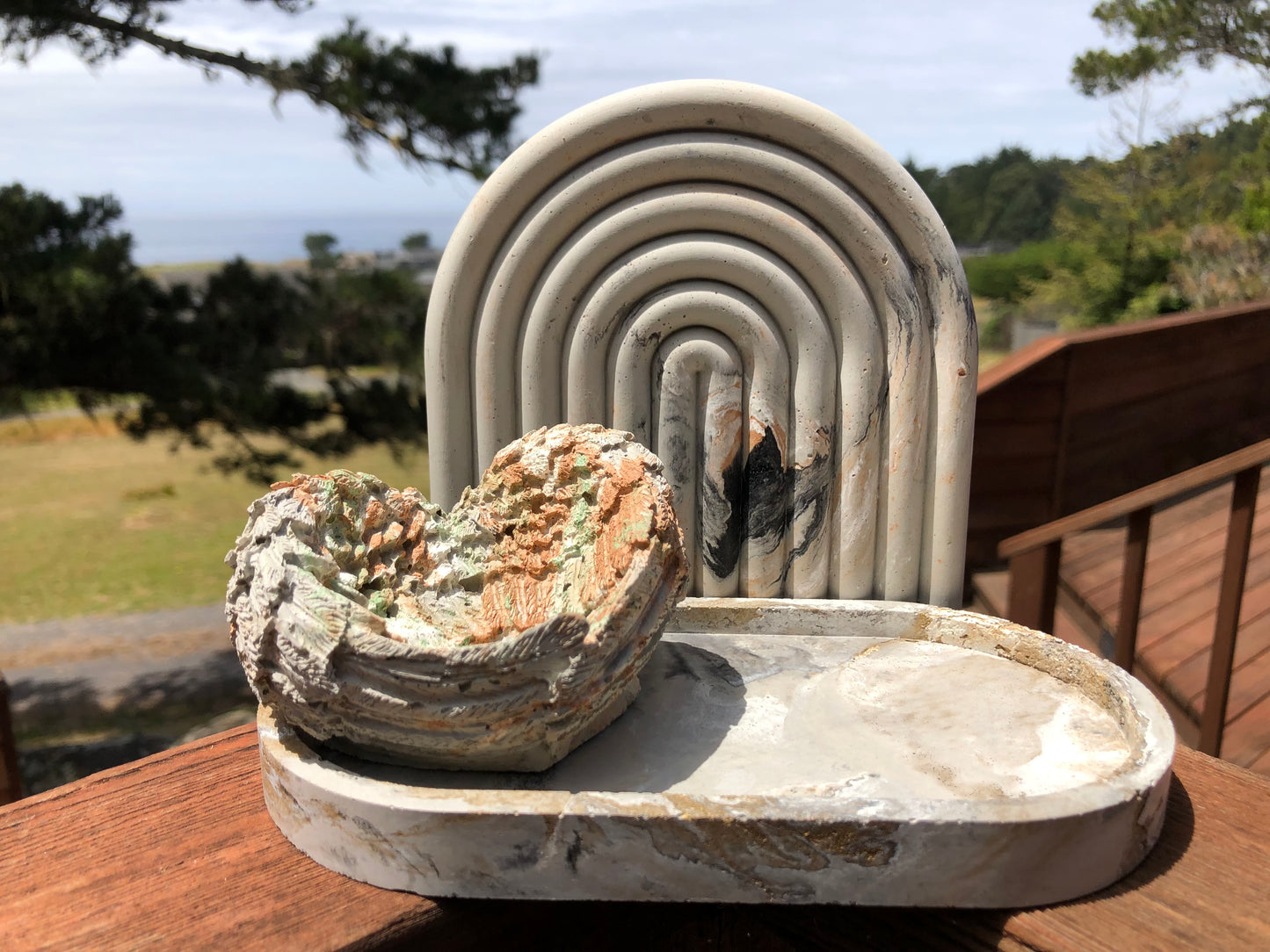 Concrete Oval Trays