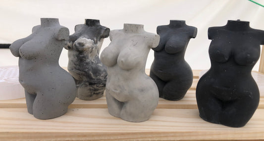 Handcrafted Concrete Woman Figure